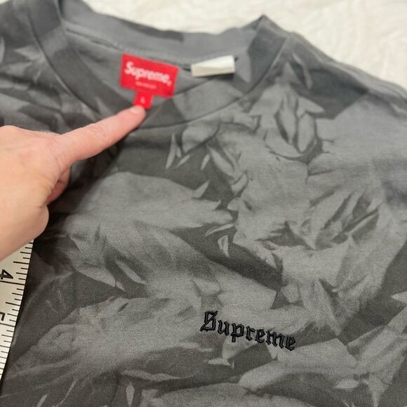 Supreme Gray camouflage embroidered Men's Shirt large - Picture 10 of 10